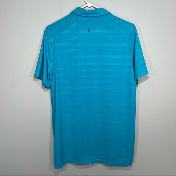 Zyia Active Polo Shirt Mens Medium Blue Golf Outdoor Breathable Casual Stretch - Picture 2 of 9